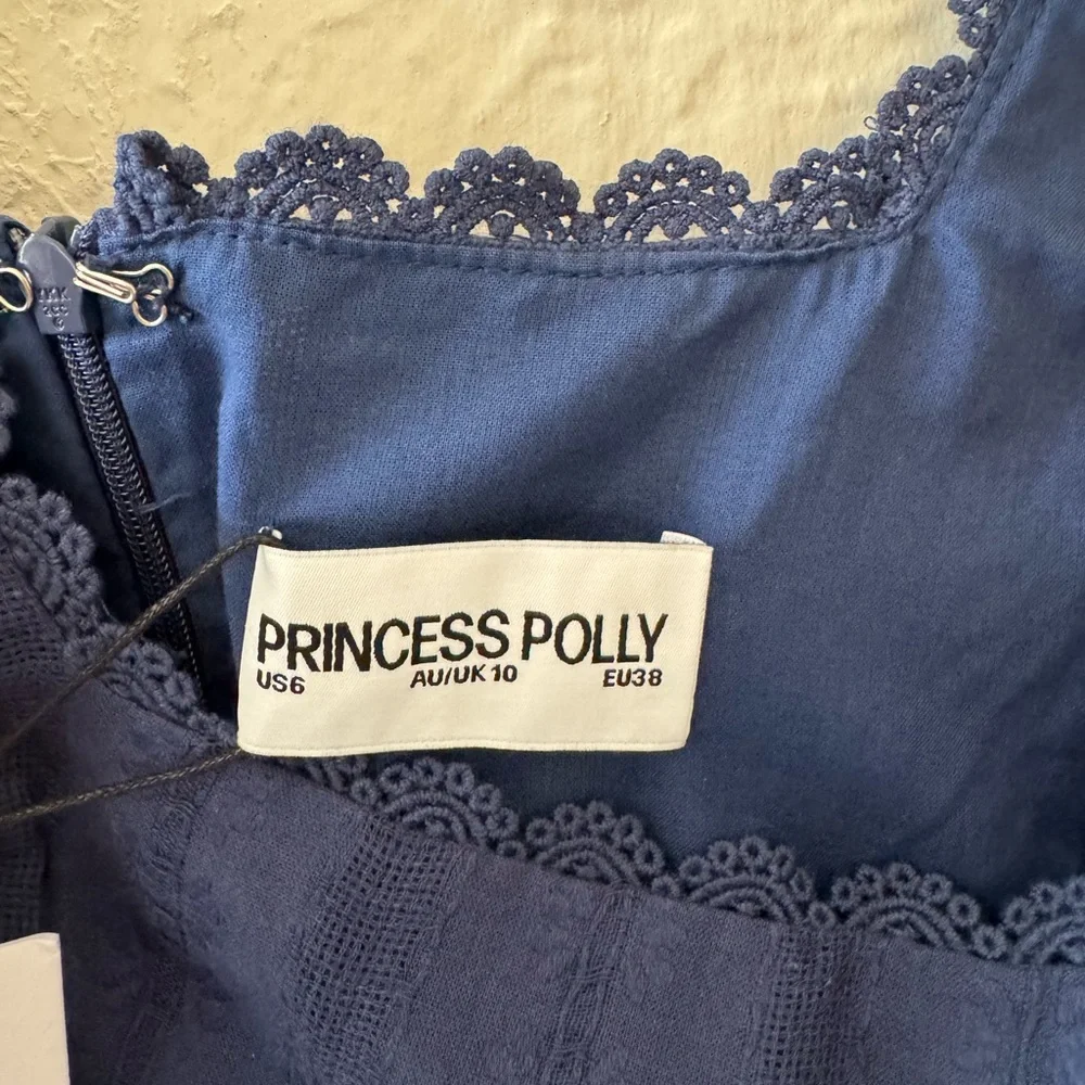 Princess Polly Blue Lace Trim Dress - Picture 4 of 7